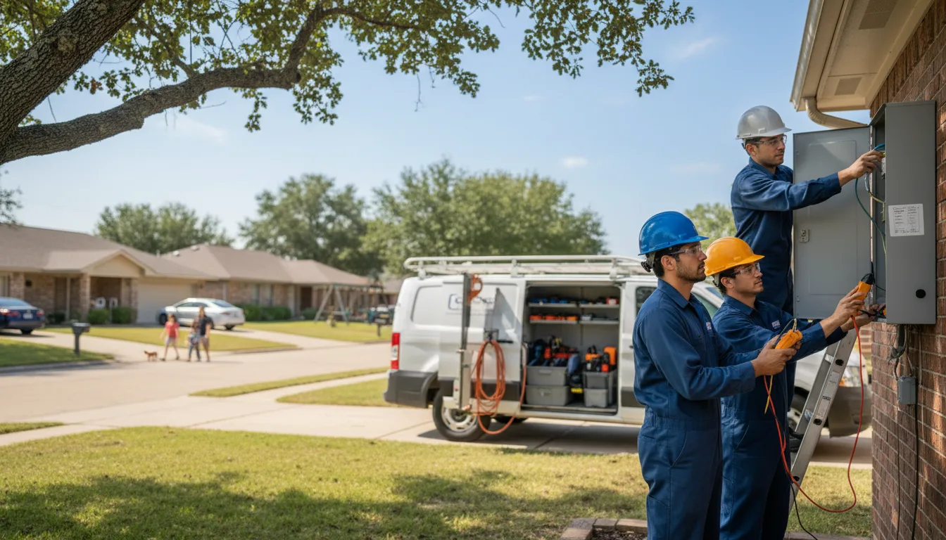 Certified electrician providing emergency electrical services in Goodrich, TX